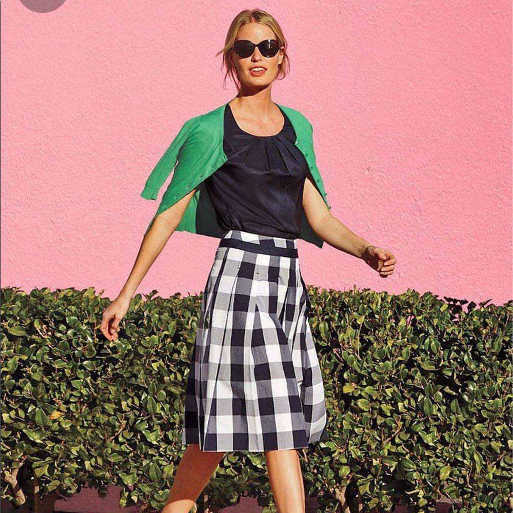 Boden Poppy Gingham Skirt